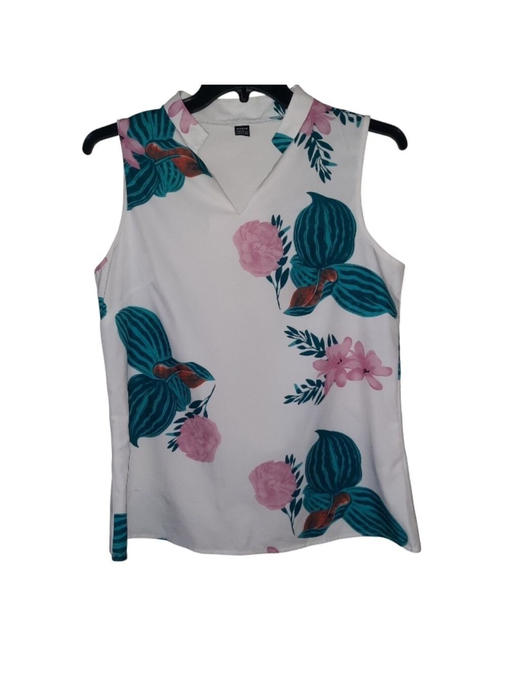 Shein Floral Sleeveless Blouse Large